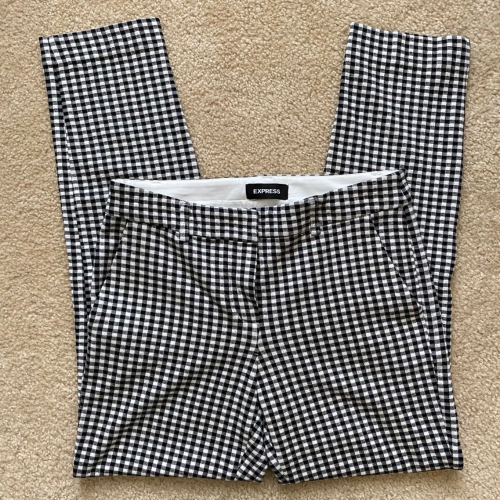 Express Gingham Columnist Pants